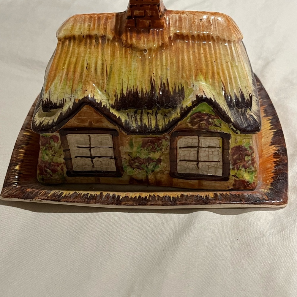 Charming Cottage Ceramic butter/ cheese dish, Price Bros